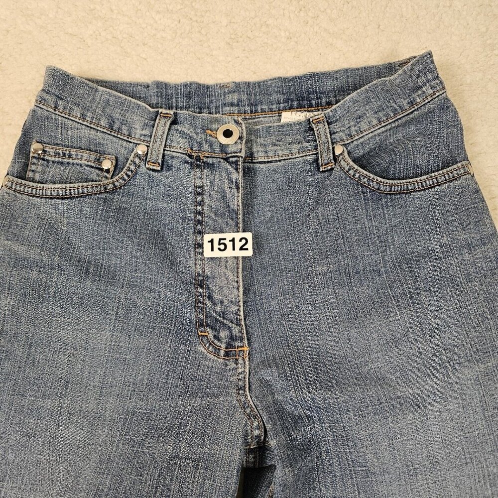 Y2K Iber Jeans Women's Size 28 Light Wash Blue Denim Karen High Waisted Straight - Picture 14 of 14